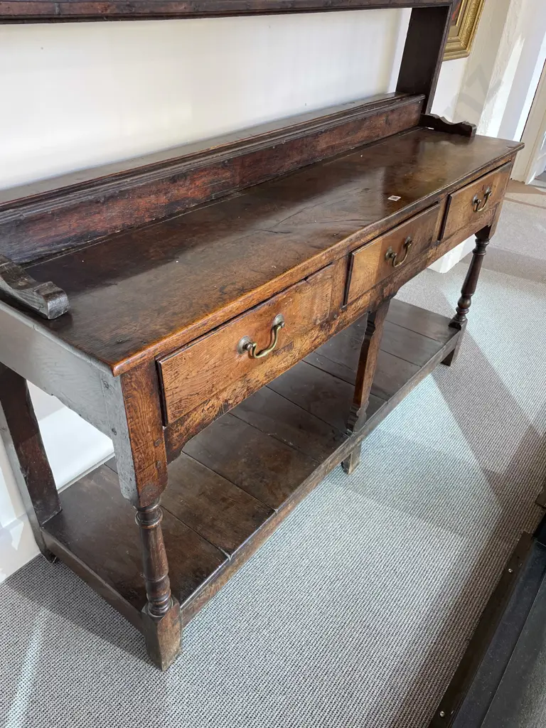 Geo III Oak Welsh Dresser Image 1++