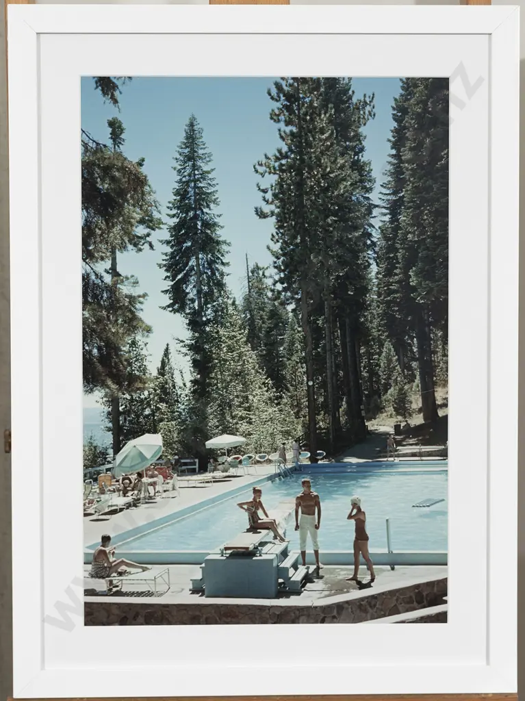 Slim Aarons (American 1916 - 2006) - Pool at Lake Tahoe Image 1++