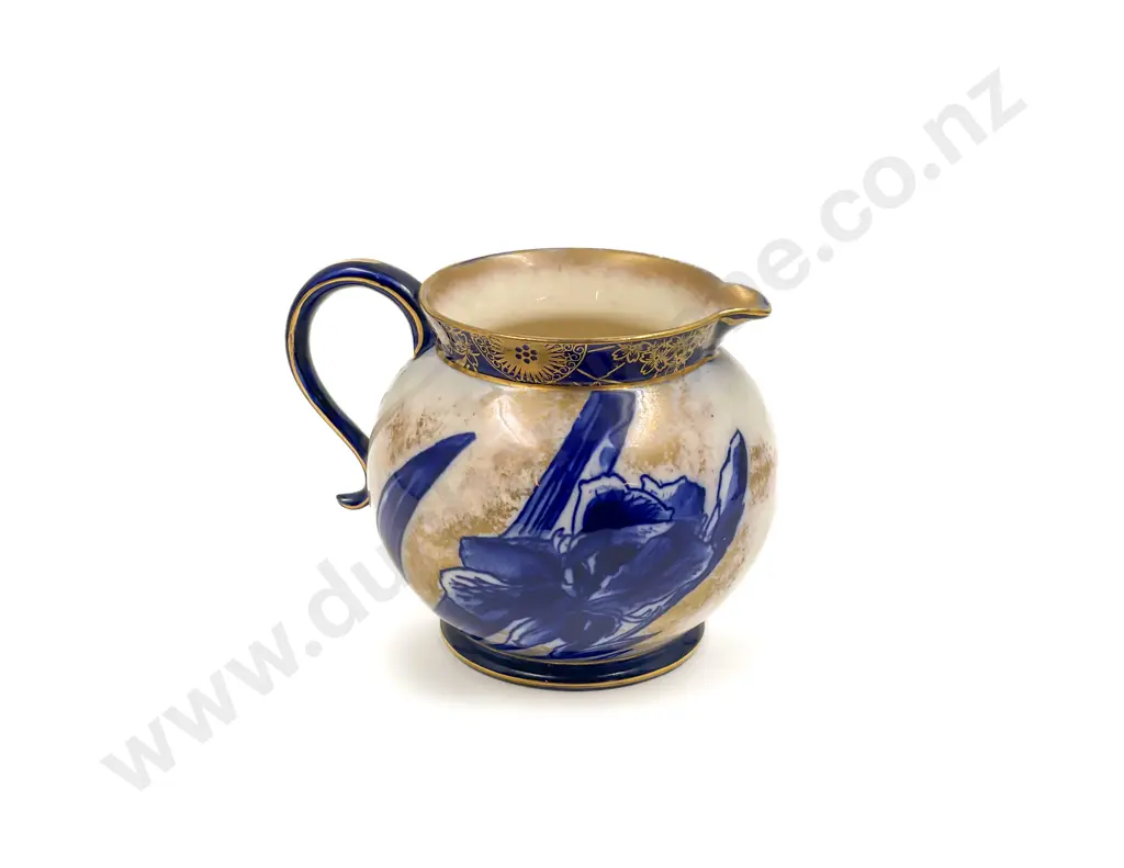 RD Burslem Blue Printed Iris Jug Image 1++