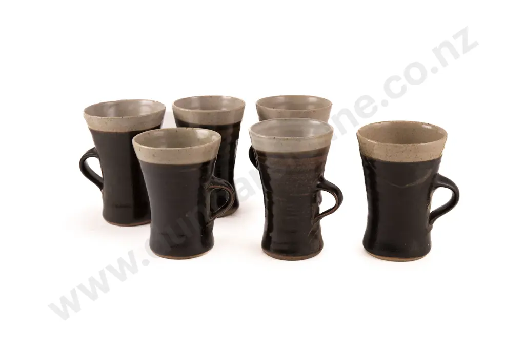 Six St Ives Pottery Mugs (a/f) Image 1++