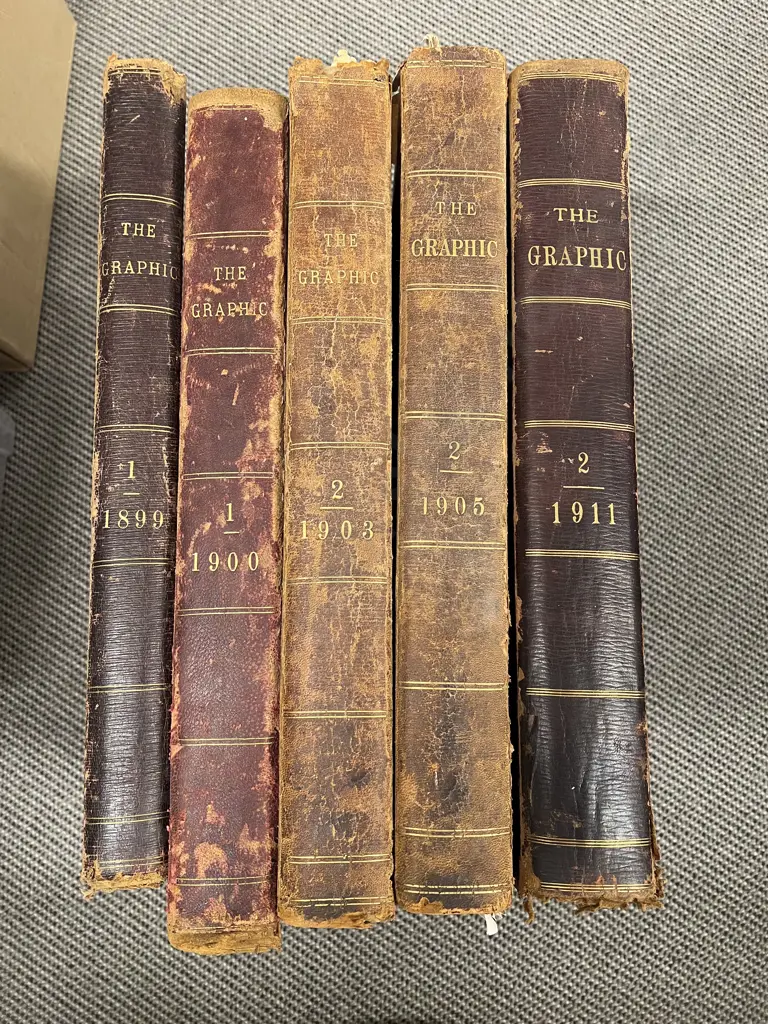 Five Assorted Volumes of "The Graphic" - Years Ranging 1899 - 1911 Image 1++
