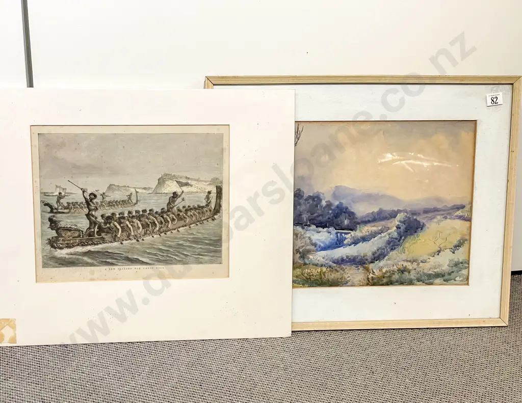 M C Smith - Landscape together with C19th Coloured Engraving Image 1++