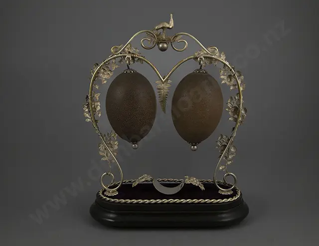 Late C19th Australian Emu Egg Display Image 1++