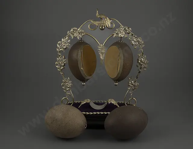 Late C19th Australian Emu Egg Display Image 1++