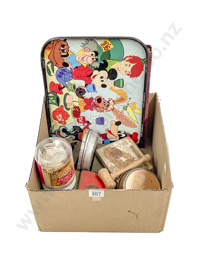 Quantity of Assorted Vintage Tins incl Disney Tray & Picture Album Image 1++