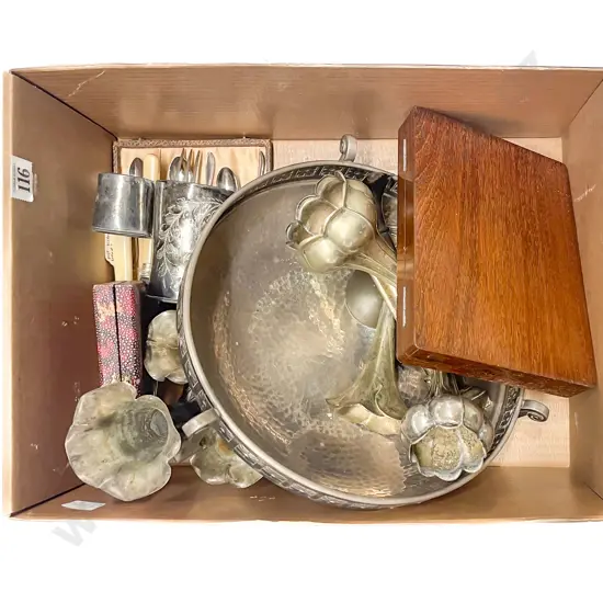 Quantity of Assorted S/P incl WMF Art Nouveau Fruit Stand etc
