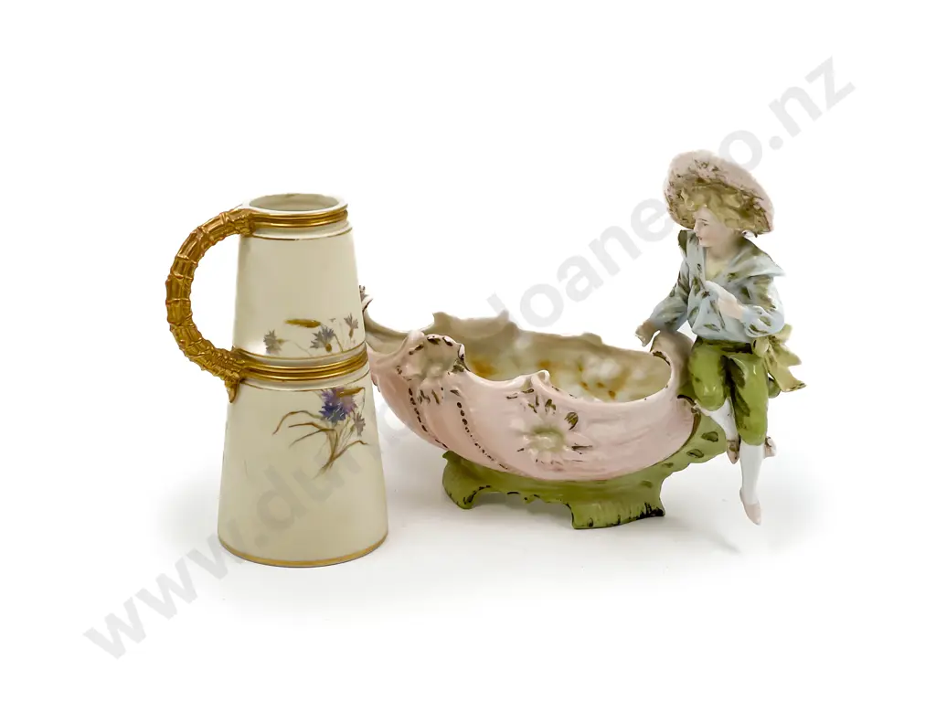 Royal Worcester Posy Vase together with Flower Trough Image 1++