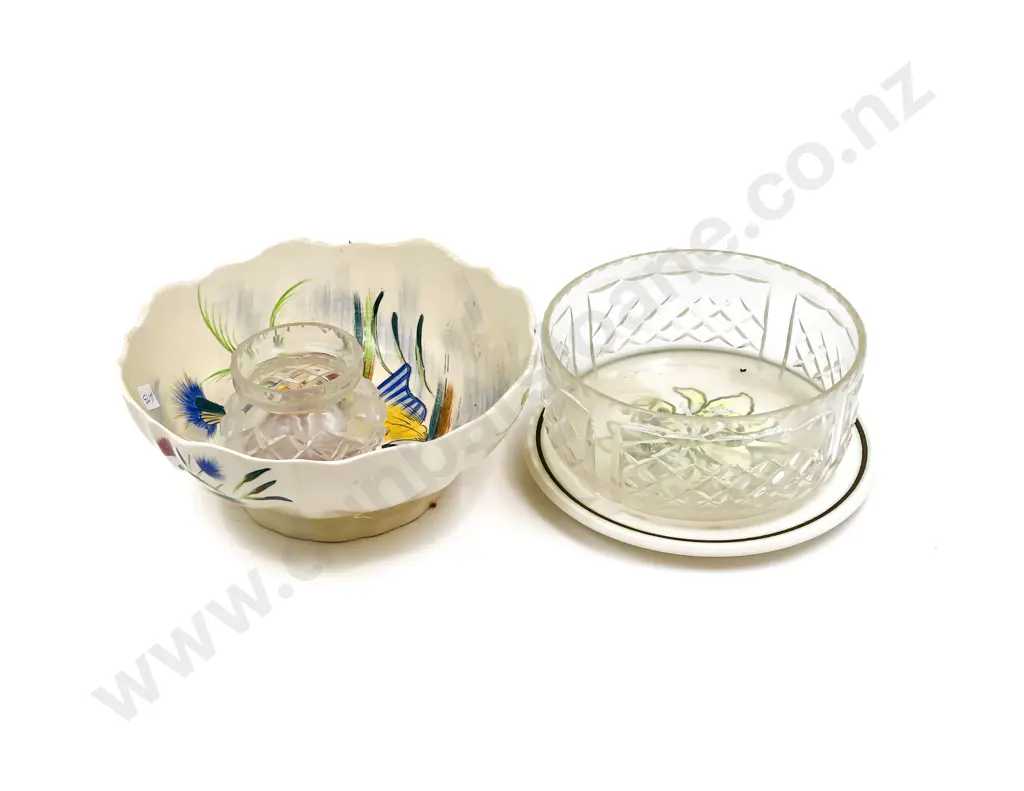 Masons "South Seas" Footed Bowl with Palissy "Orchard" Plate etc Image 1++
