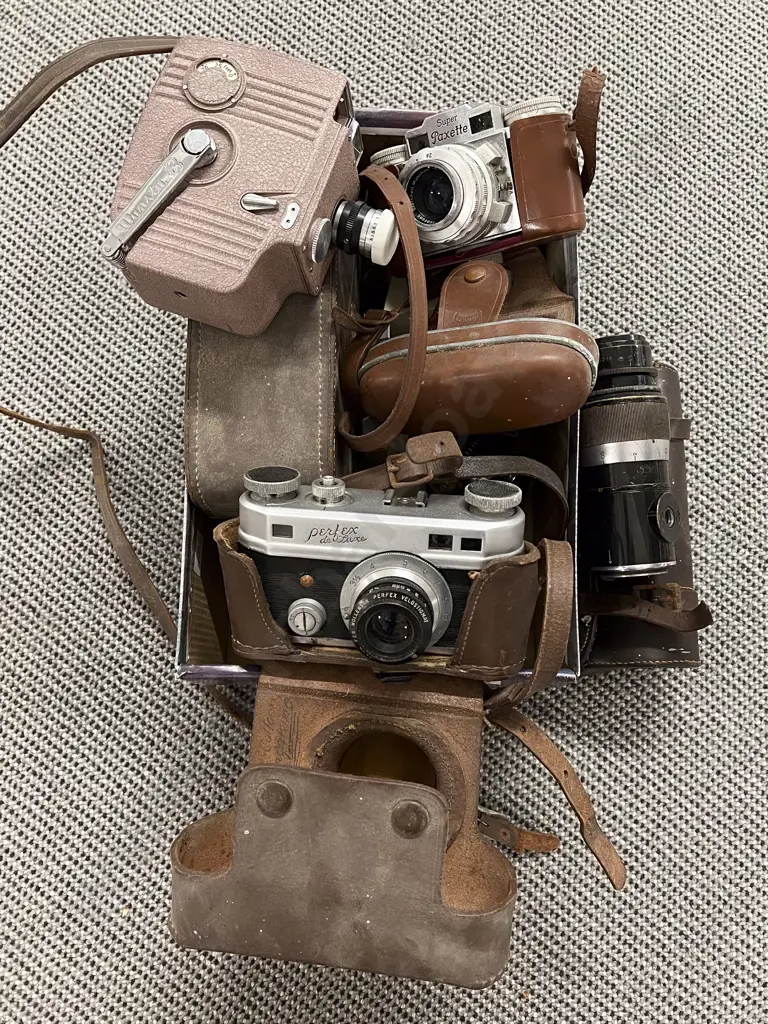 Two Vintage Paxette Cameras with Mini Wansta Film Camera etc Image 1++