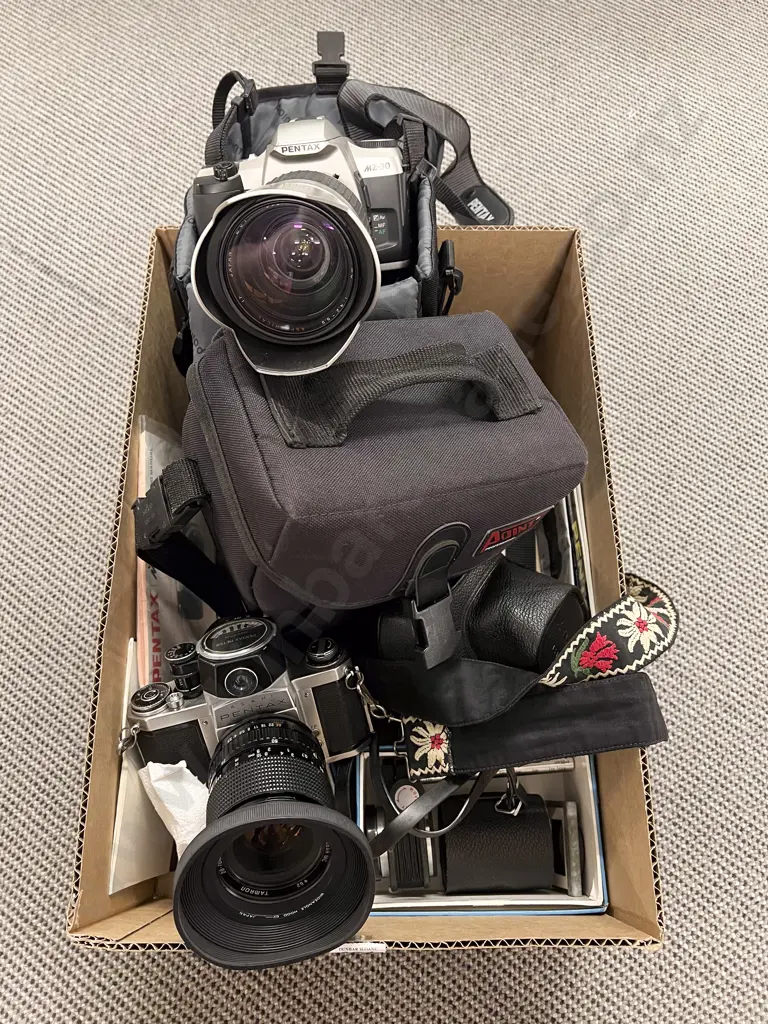 Asahi Pentax S1 Camera with Pentax MZ30 Camera & Travel Bags Image 1++