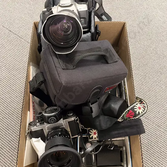 Asahi Pentax S1 Camera with Pentax MZ30 Camera & Travel Bags