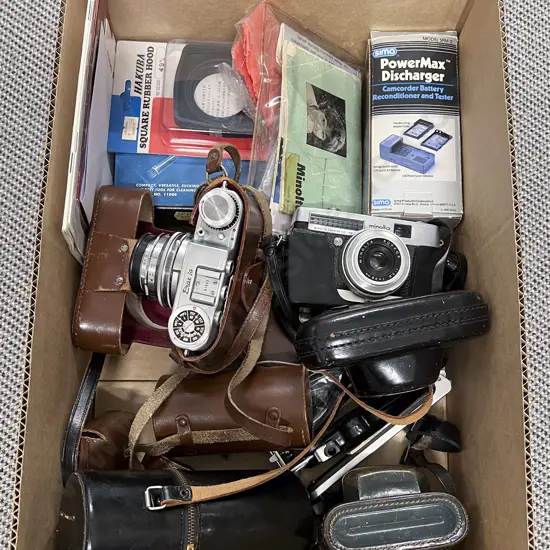Minolta - P Camera with Braun Nurnberg Camera & Other Accessories
