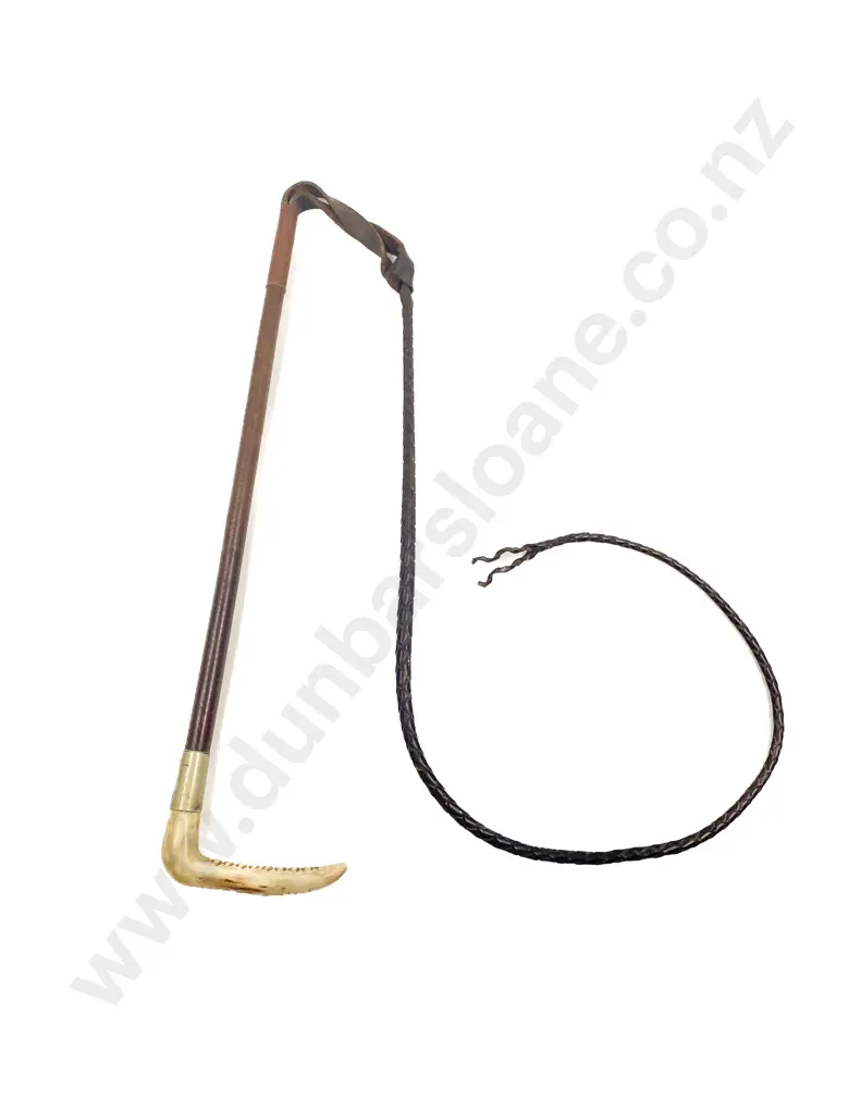 Riding Crop with Leather Whip Extension Image 1++