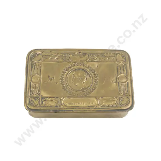 Brass WWI Queen Mary Christmas Tin