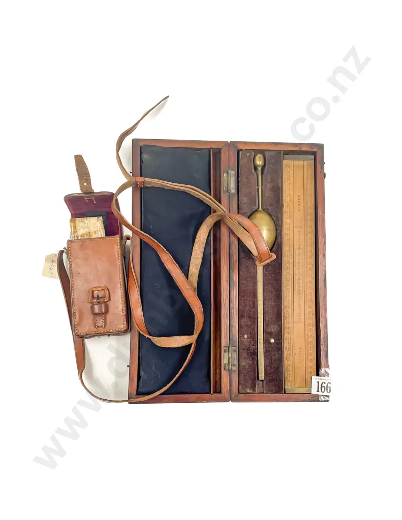 Cased Loftus London Wood & Brass Measuring Set with The Abney Level Image 1++