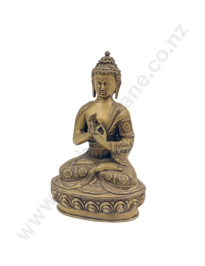 Bronze Cast Buddha on Lotus Throne Image 1++