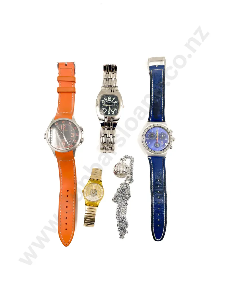 Four Assorted Wristwatches and Pendant Watch Image 1++