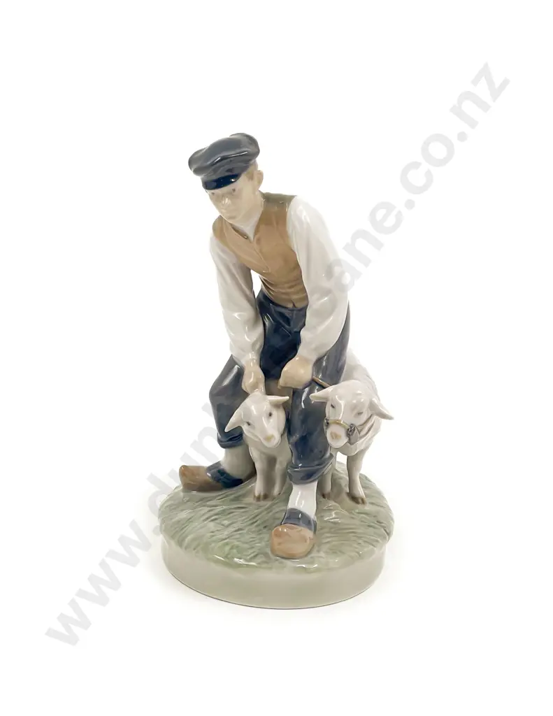 Royal Copenhagen Young Shepherd Figure Image 1++