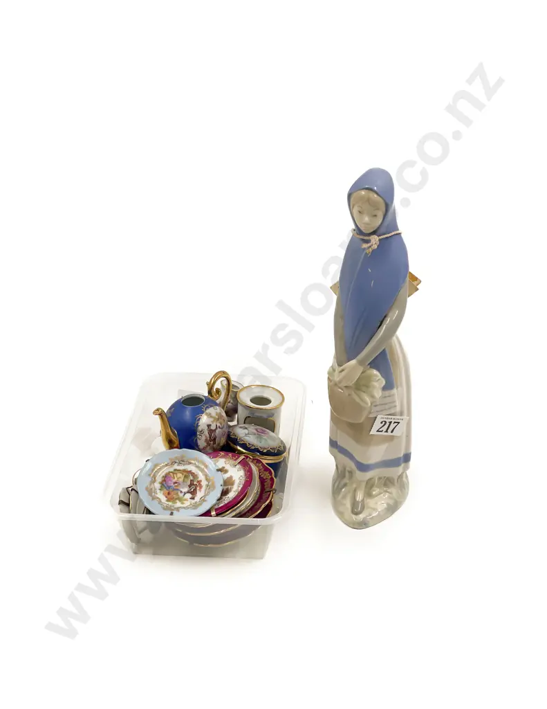 Collection of Miniature Limoges China with Rex Figurine Image 1++