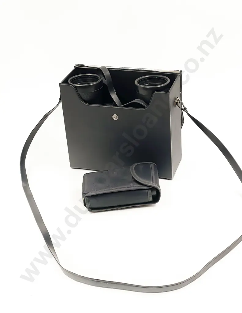 Cased Ross 12x50 Binoculars with Other Miniature Pair Image 1++