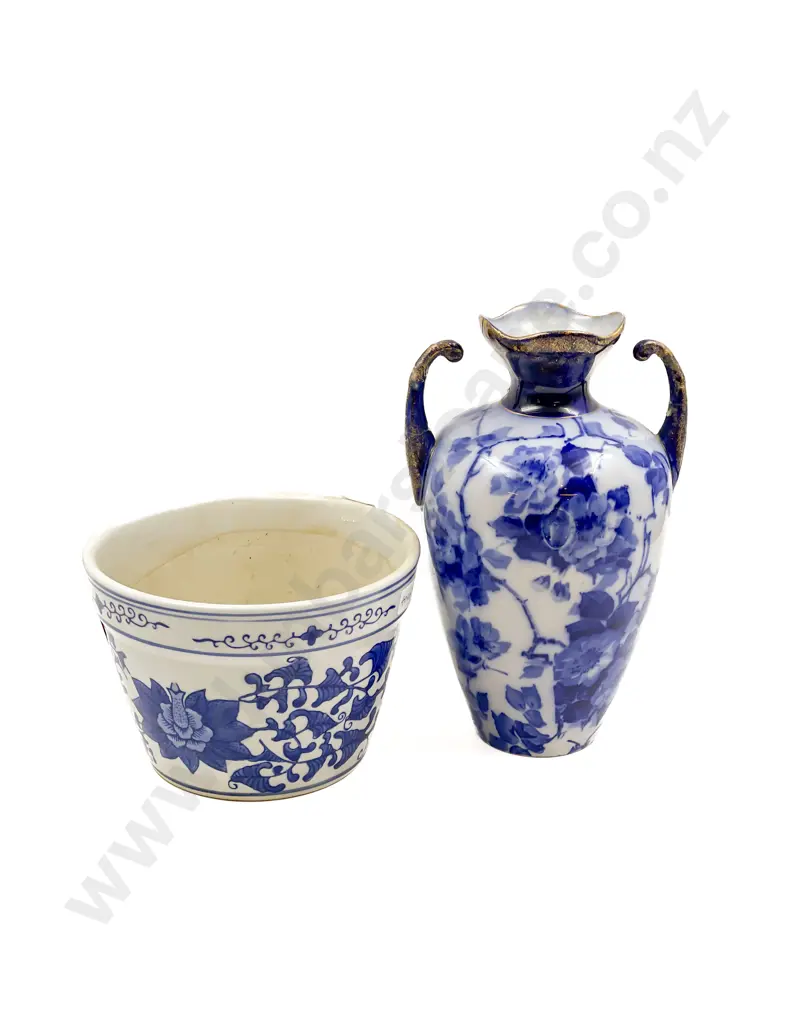 Phoenix Ware Vase with B & W Cache Pot Image 1++