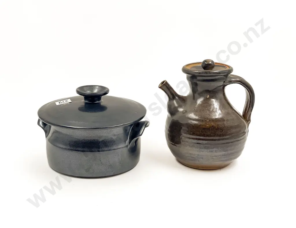 Paul Laird Pottery Casserole with Pottery Teapot Image 1++