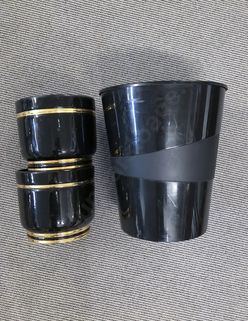 Designer Paper Bin & Two Small Planters Image 1++