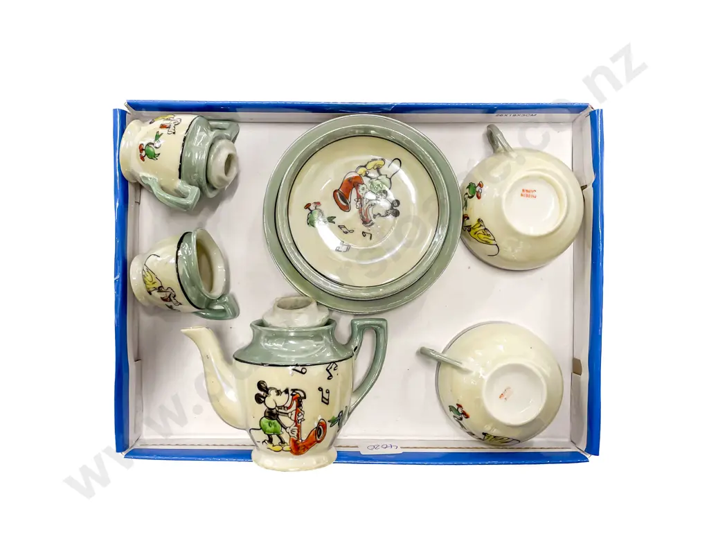 Early Japanese Disney Toy Tea Set Image 1++