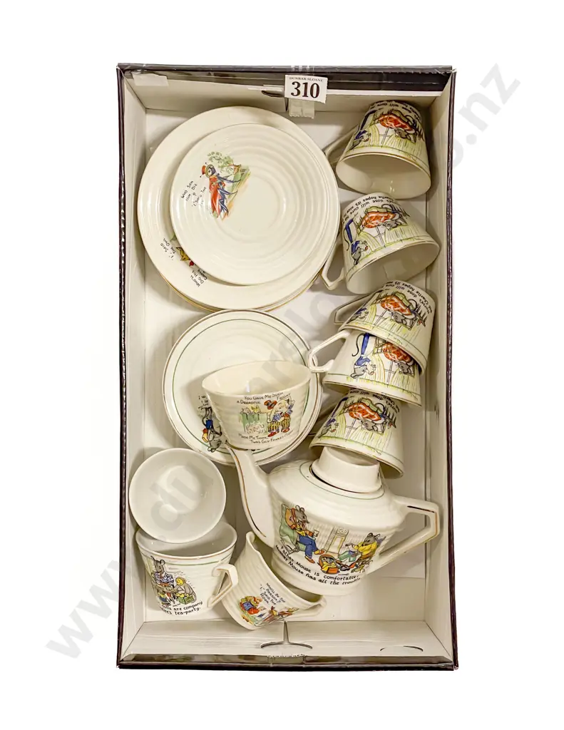 British Printed Story Toy Tea Set and Odds Image 1++