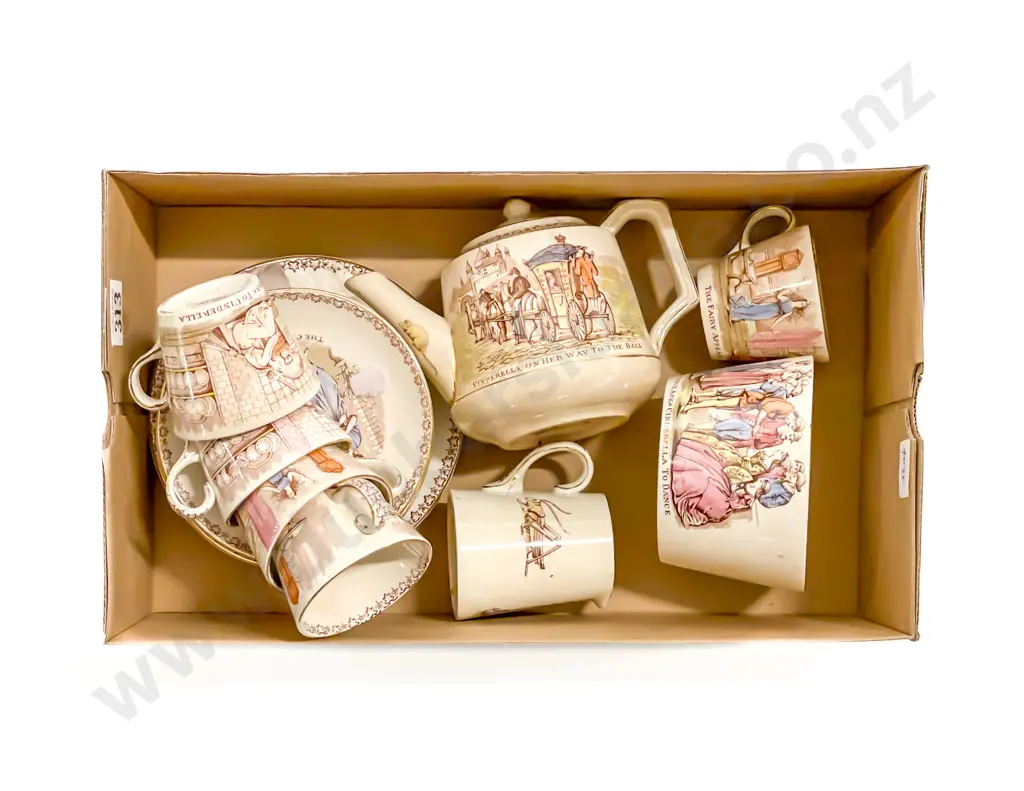 English Printed Cinderella Story Toy Tea Set Image 1++