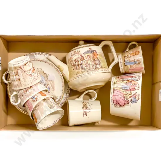 English Printed Cinderella Story Toy Tea Set