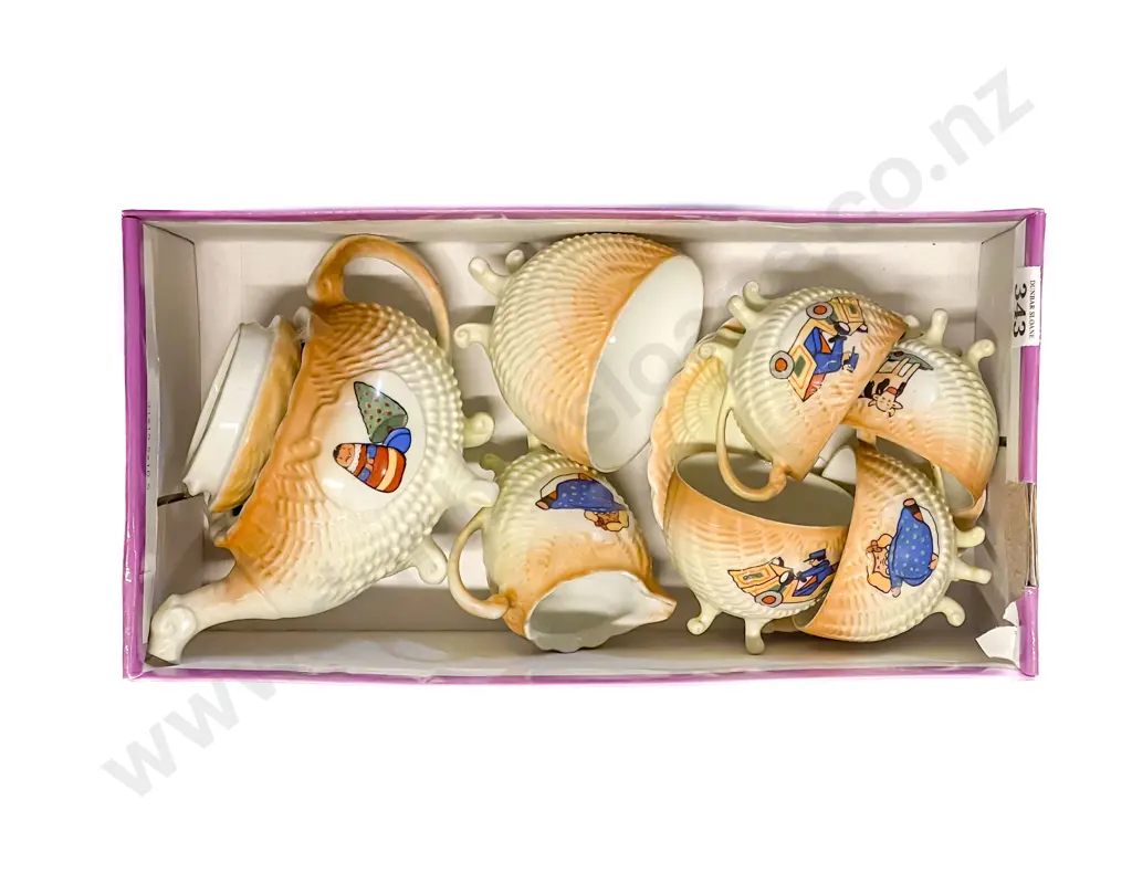 Late C19th German China Toy Tea Set Image 1++