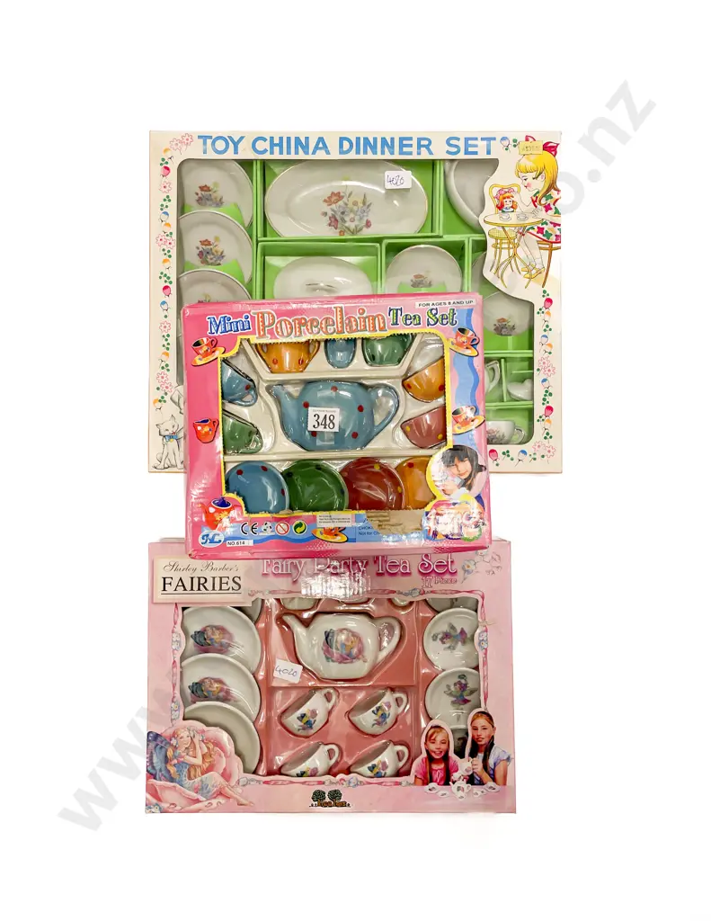 Three Modern Boxed Toy Tea Sets Image 1++