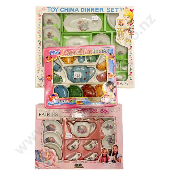 Three Modern Boxed Toy Tea Sets