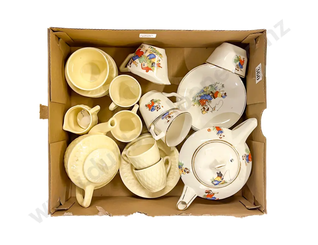 Two English China Toy Tea Sets Image 1++