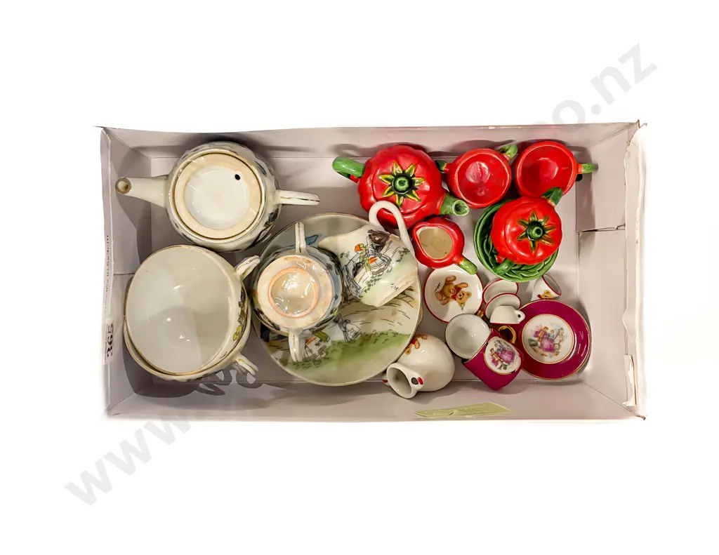 Assorted China Toy Tea Ware and Miniatures Image 1++