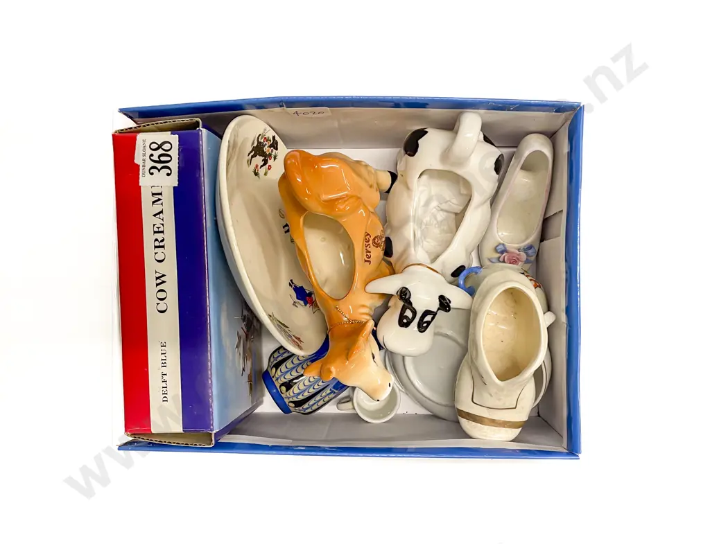 Assorted China Toy Teaware and Cow Creamers Image 1++