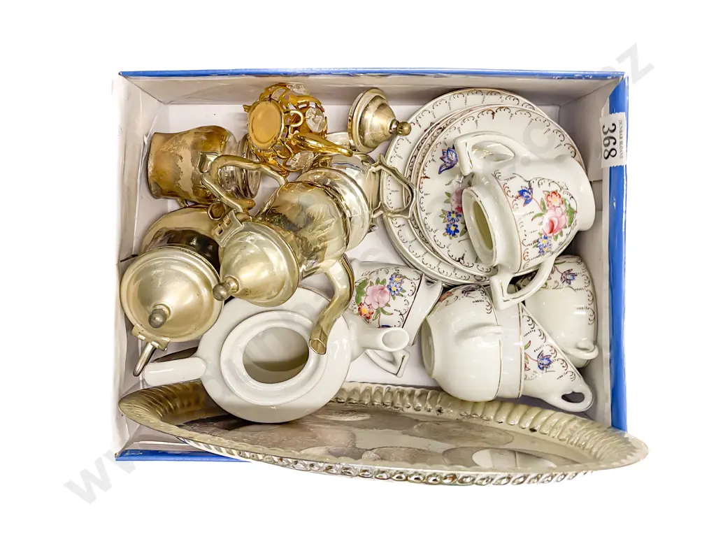 Assorted China Toy Teaware and Cow Creamers Image 1++