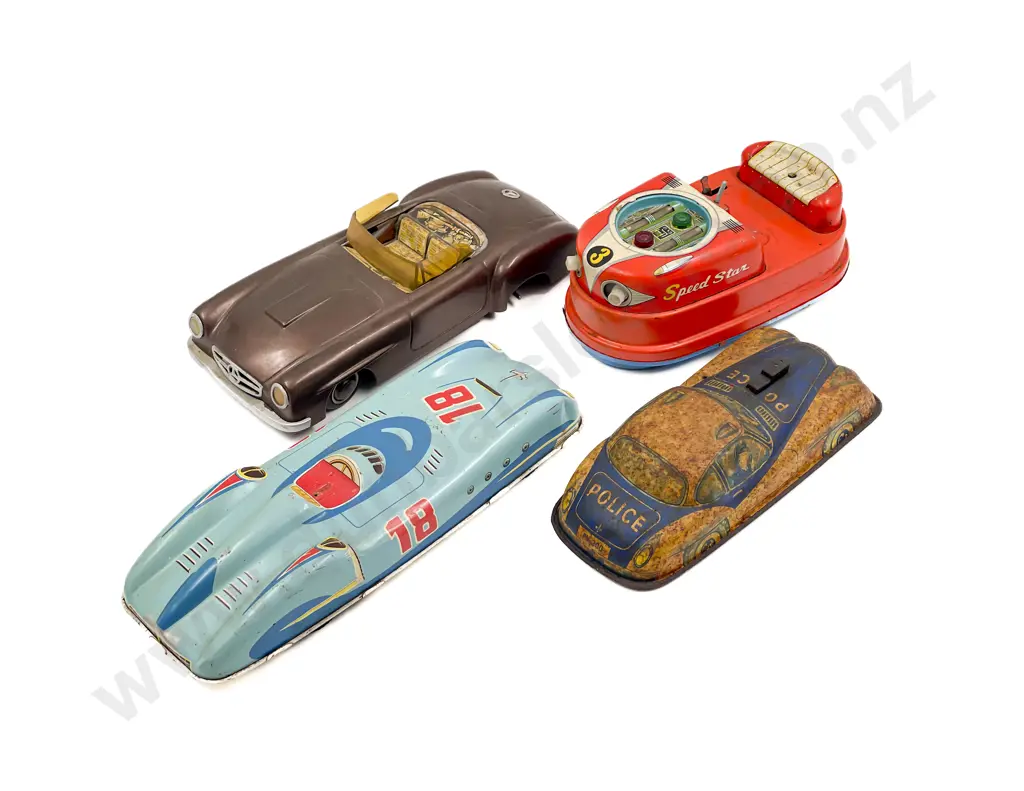 Four Various Tin Plate Vehicles Image 1++