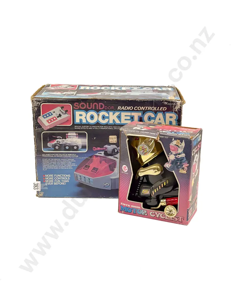 Part Boxed Sound DOR Radio Controlled Rocket Car with Boxed Cute Mini Motorcyclist Image 1++