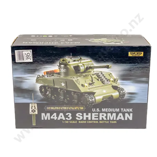 Boxed 1-30 Sclae Radio Controlled M4A3 Sherman Tank