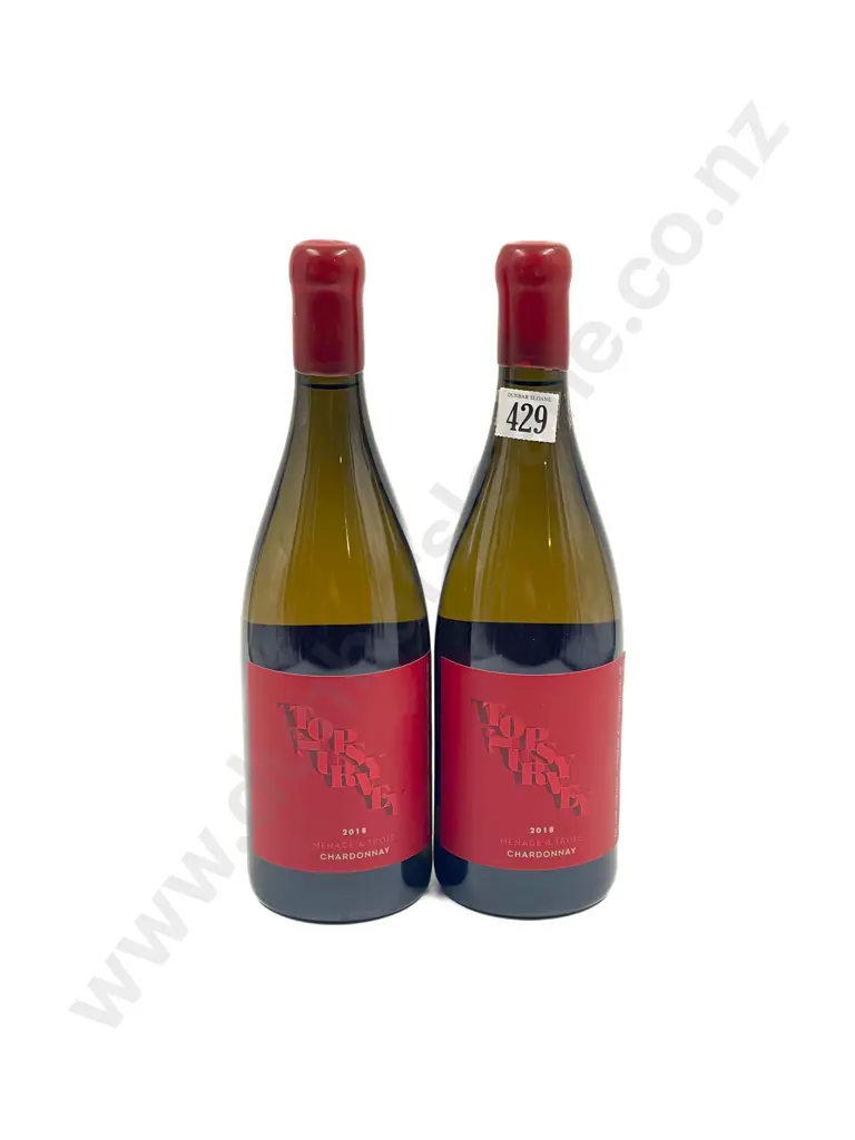 NZ 2018 Topsy Turvey Chardonnay x2 btls Image 1++