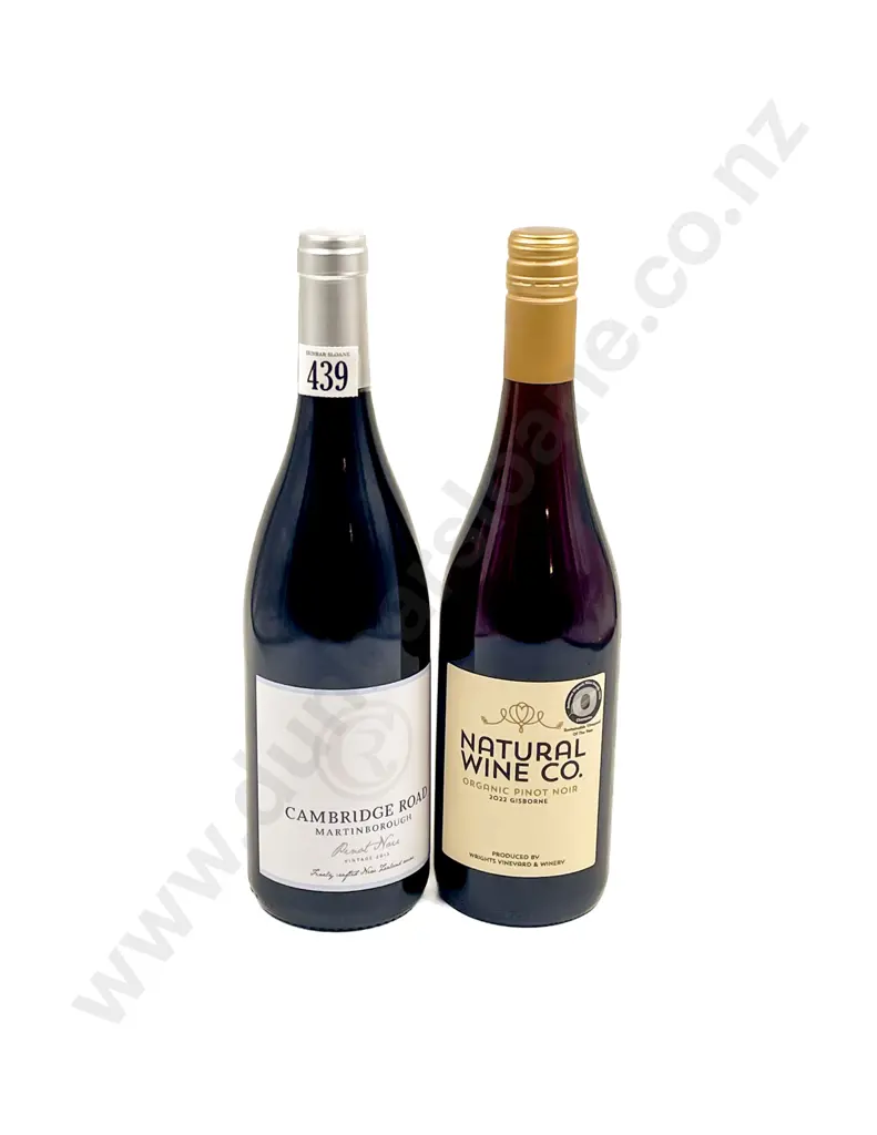 NZ 2013 Cambridge Road Pinot Noir x1 btl and NZ 2022 Natural Wine Co. Pinot Noir x1 btl Image 1++