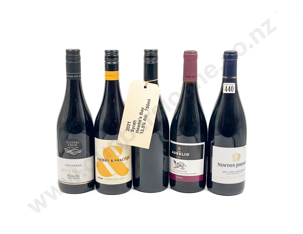 x3 NZ btls and x2 International btls of Syrah incl. Blends Image 1++
