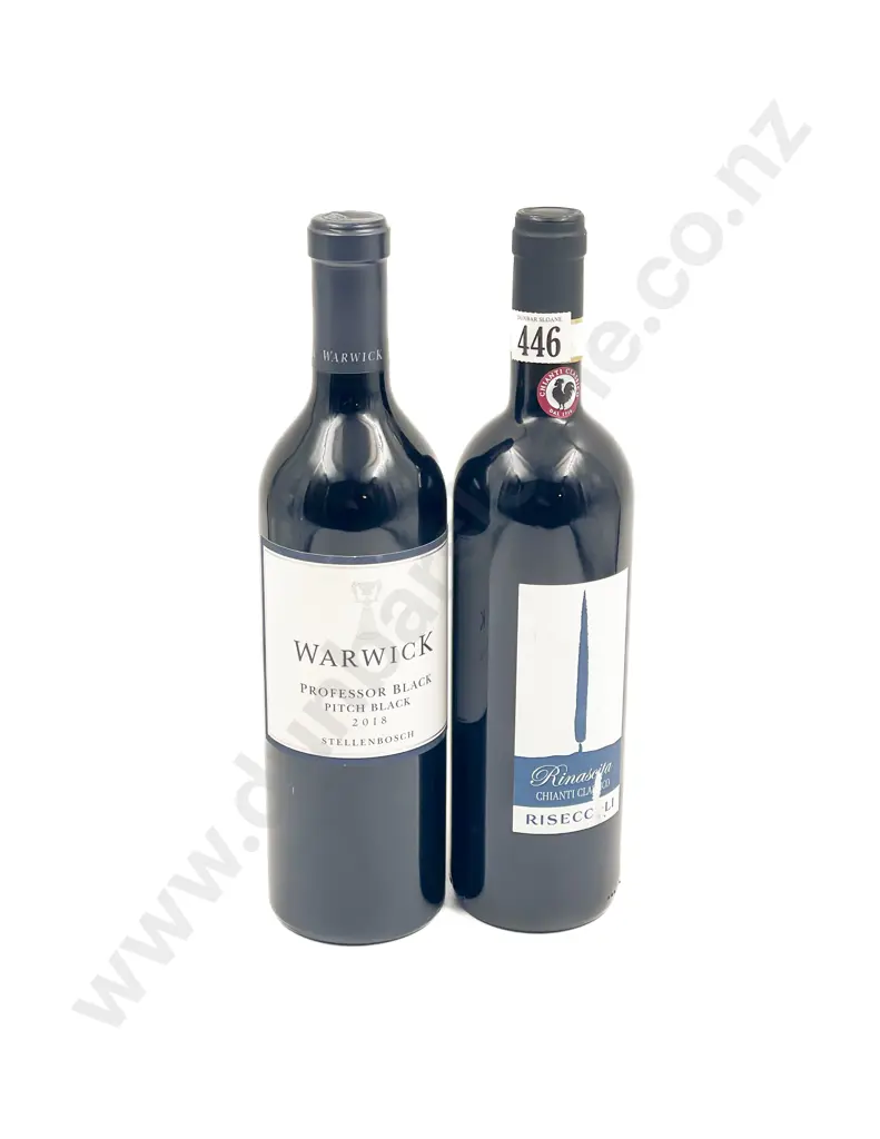 Italian 2018 Riseccoli Rinascita Chianti Classico x1 btl with South African 2018 Warwick Pitch Black x1 btl Image 1++