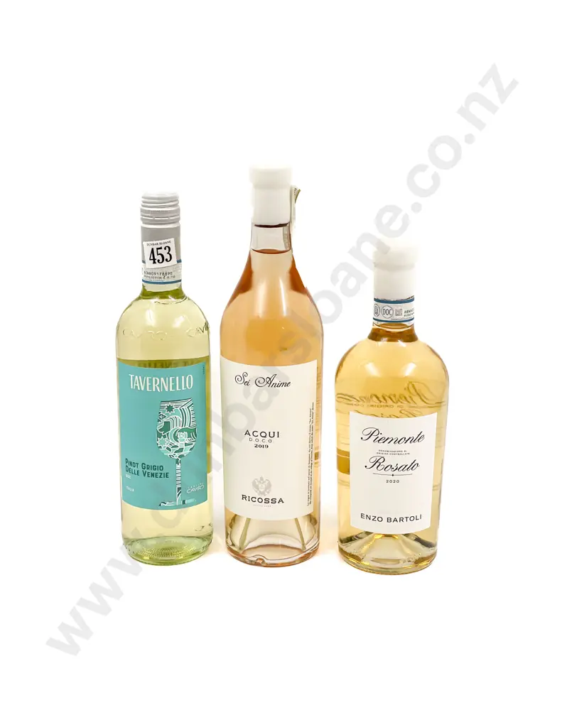 Italian 2020 Enzo Bartoli Piemonte Rosato x1 btl with 2019 Ricossa Sei Anime x1 btl and Other Pinot Grigo Pinot Image 1++