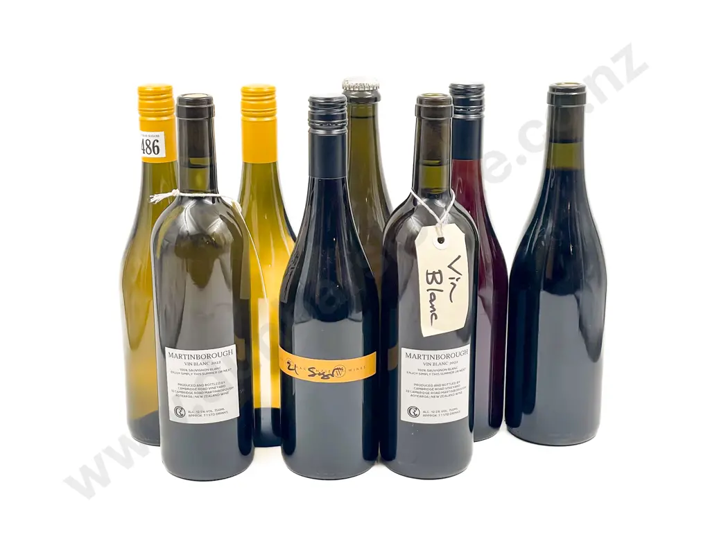 Eight Bottles of Assorted Wines (missing labels) Image 1++