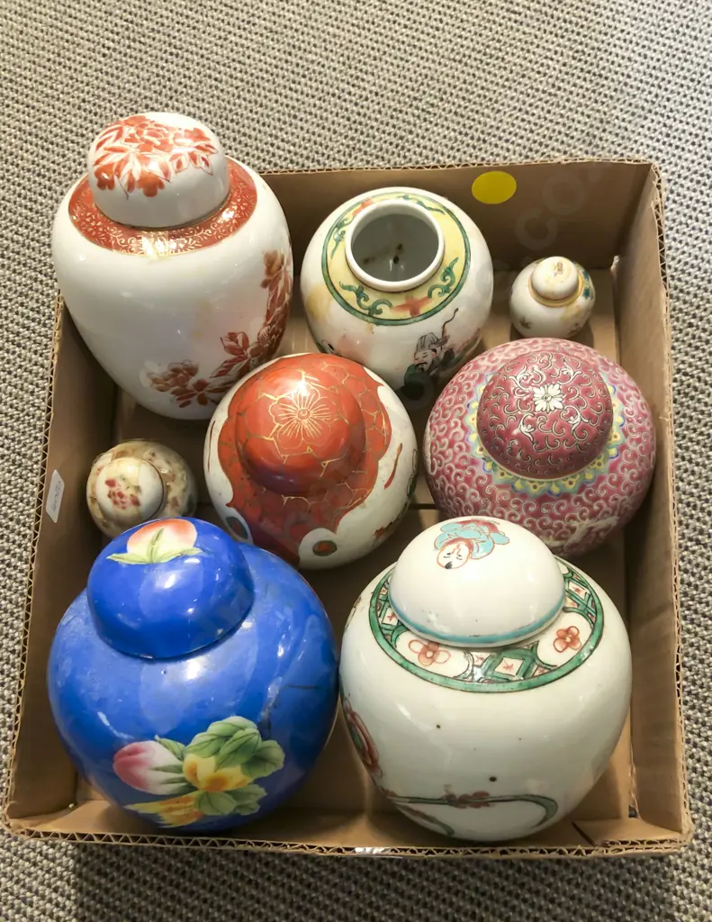 Eight Assorted Ginger Jars Image 1++