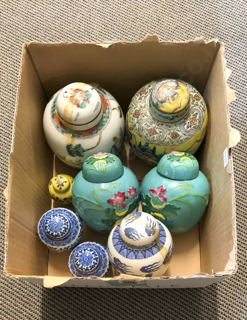 Eight Assorted Ginger Jars Image 1++