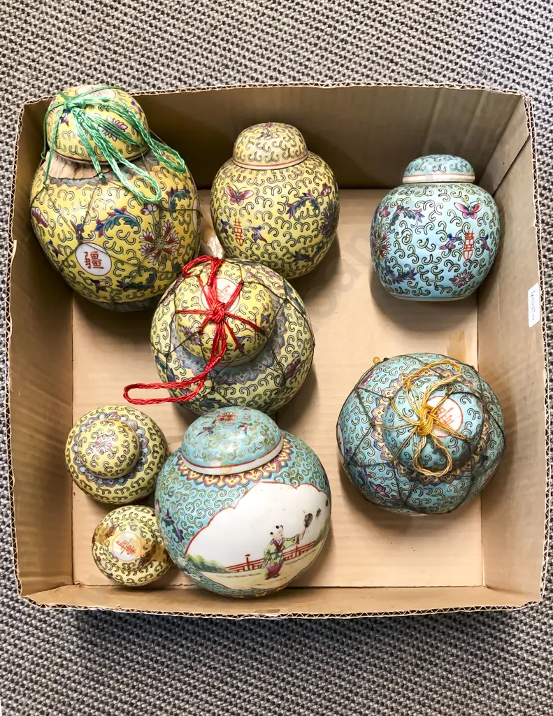 Eight Assorted Ginger Jars Image 1++
